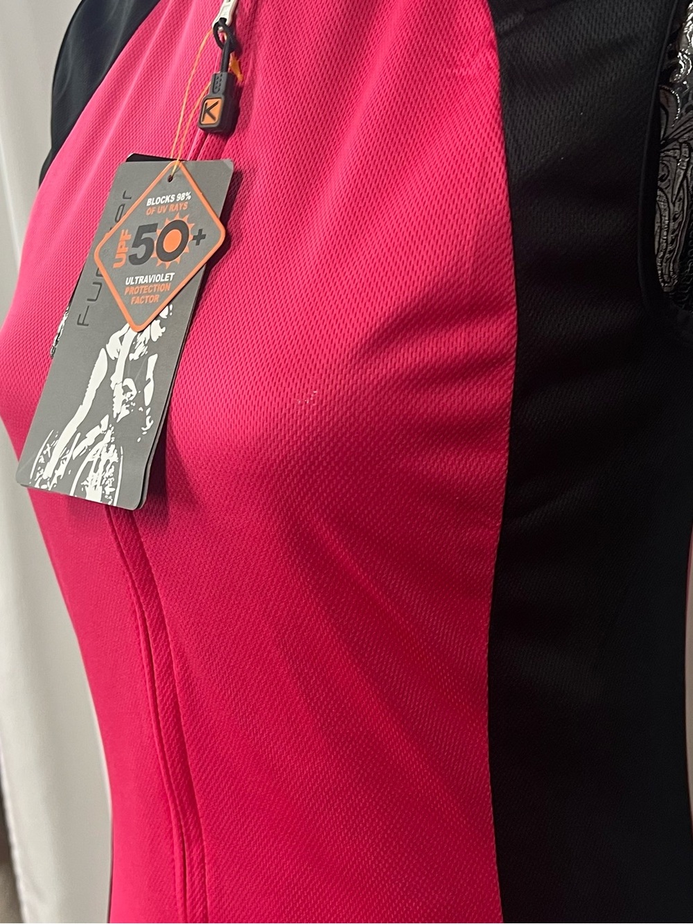 Funkier Women's Athletic Tank Top - Hot Pink & Black